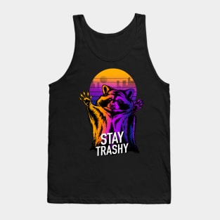 stay trashy retrowave Tank Top